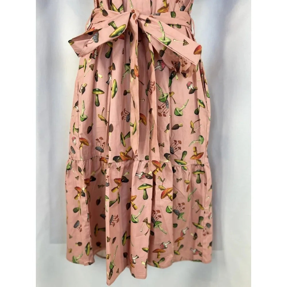 Nwt Never A Wallflower Pink Mushroom Midi Dress $354 — image 4 of 8